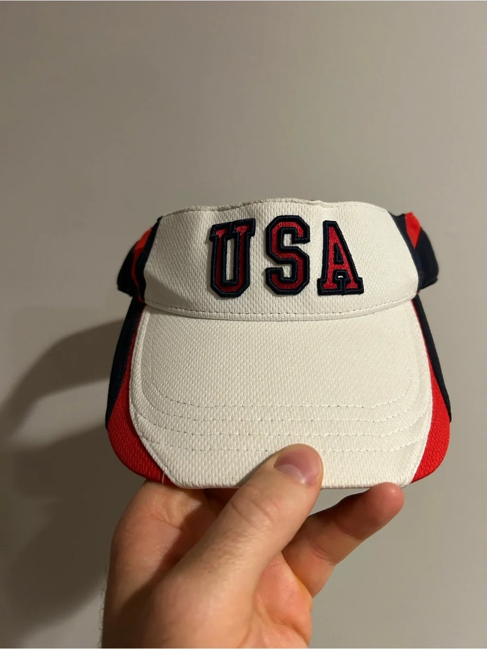 USA Patriotic Visor 1776 American Summer Navy Red White Men's Women's Hat